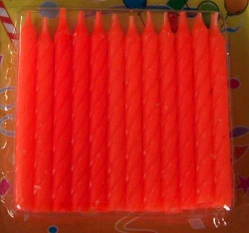 Orange Candles - 24 pk - Click Image to Close
